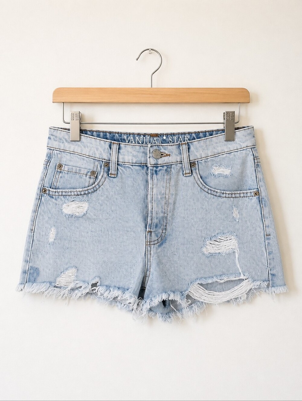 •Vanilla Star Vintage High Rise Destroyed Shorts